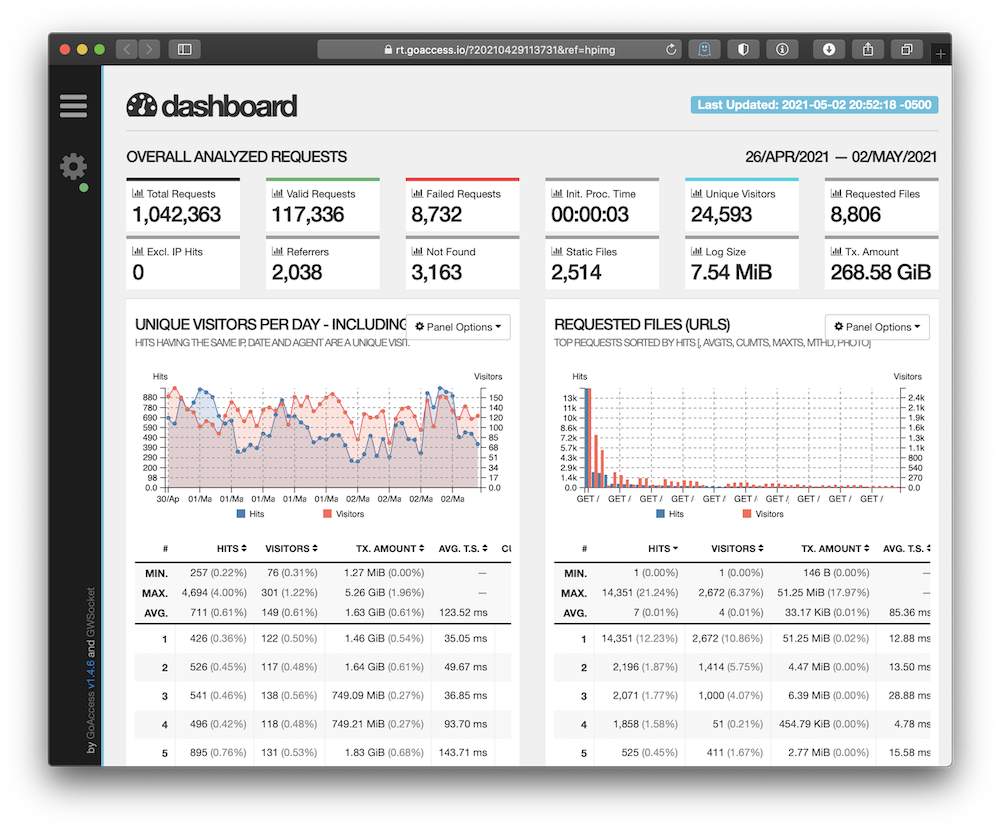 Sample GoAccess Report